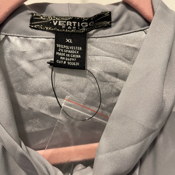 Grey blouse. Vertigo Paris blouse. XL - Picture 4 of 8
